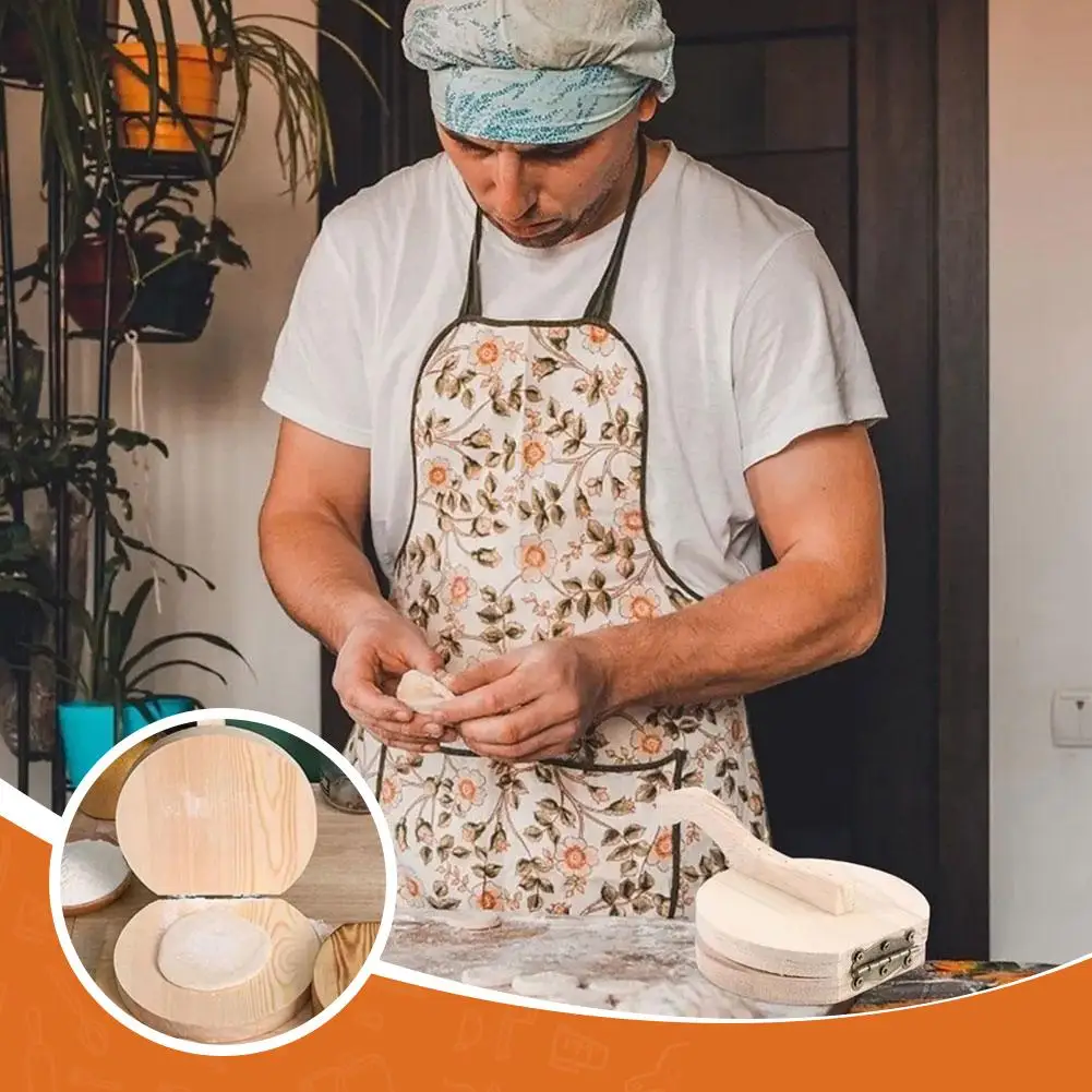 دائري خشبي دليل العجين الصحافة الأسطوانة التورتيلا زلابية قشرة العفن دائم وطويلة الأمد صانع رغيف اللحم لوازم المطبخ #2
