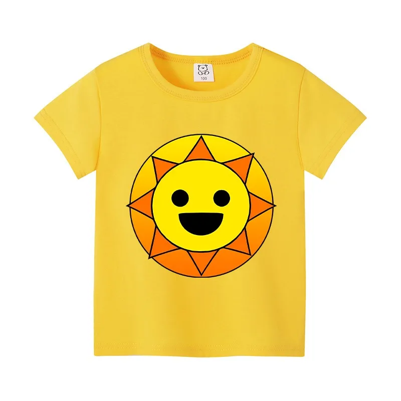 Sprunki Cotton T-shirt for Children Anime Cartoon Cute Short Sleeved Shirt Boys Girls Summer Hip Hop Fashion Top Kids Clothes