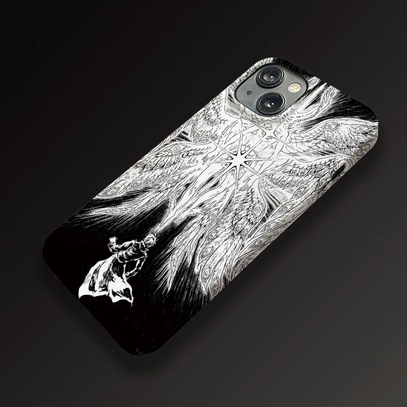 Niche Darkness Angel Duricrust Phone Case For Iphone 15 14 13 Pro Max Art Cartoon Oil Painting Phone Cover Back Protective Funda