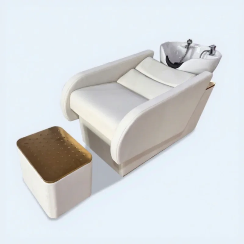 Wholesale Beauty Salon Equipment Electric Washing Bed Shampoo Chair with Ceramic Shampoo Bowl