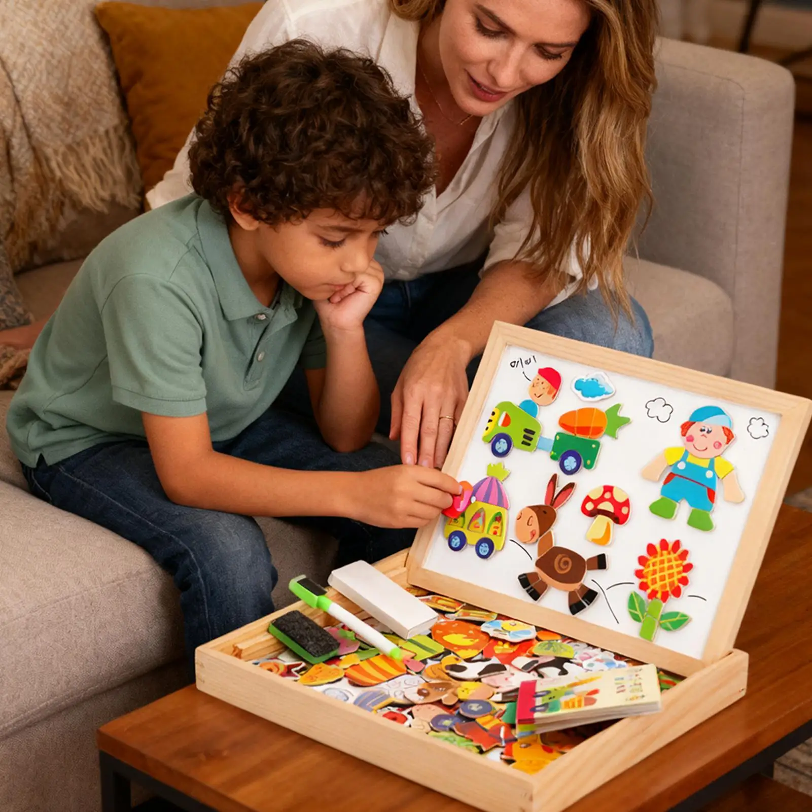 Magnetic Boards For Kids Wooden Kids Board Educational Toy Drawing Game For Learning Tool Preschool Classroom School Boys Baby
