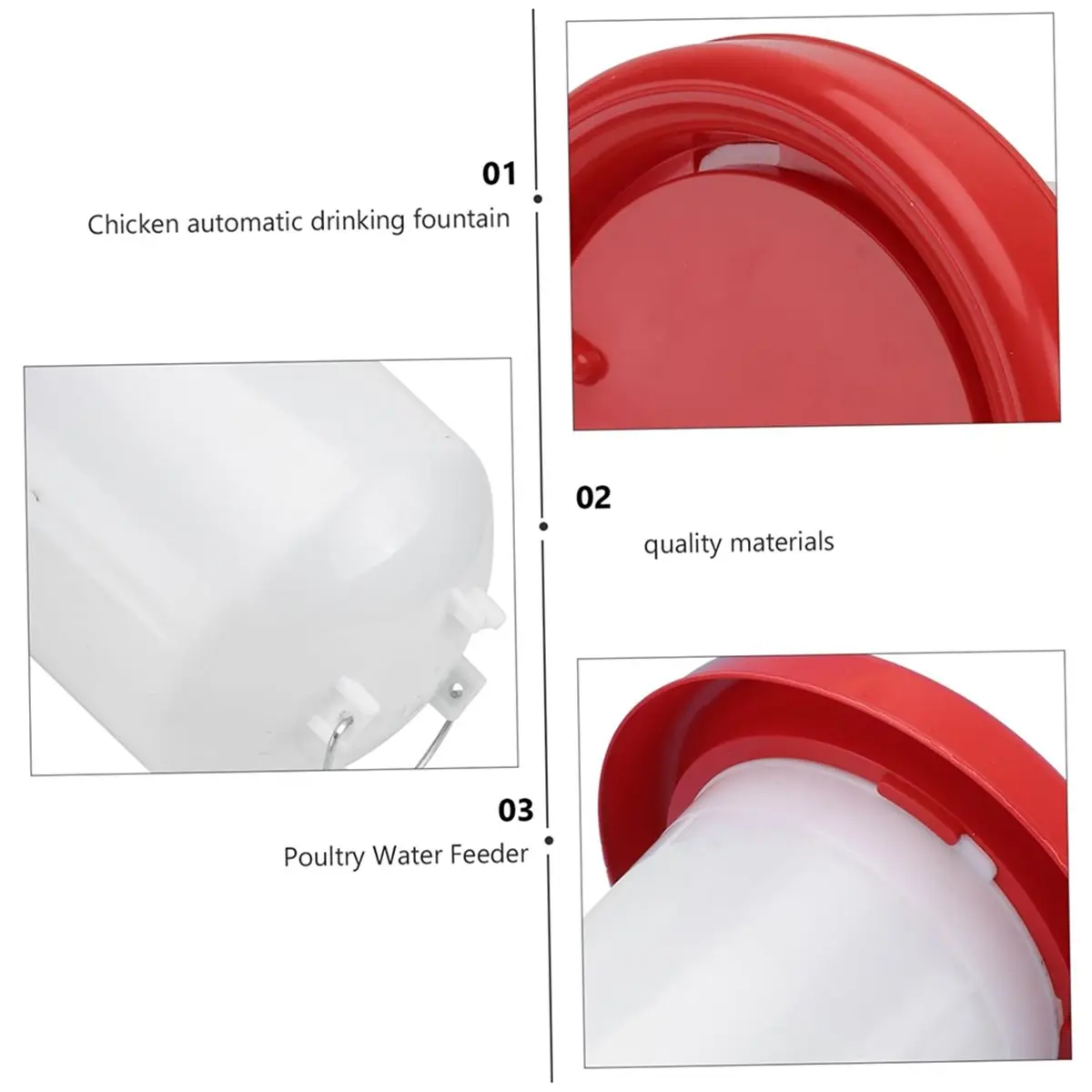 REST Farmore 15L Chicken Water Dispenser with Switch for Automatic Poultry Hydration