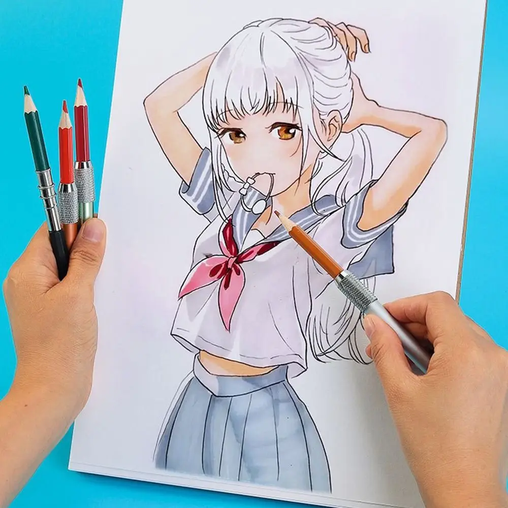 New Metal Pencil Extender Universal Lightweight Pencil Extension Holder Adjustable Pencil Lengthper Students/Artist