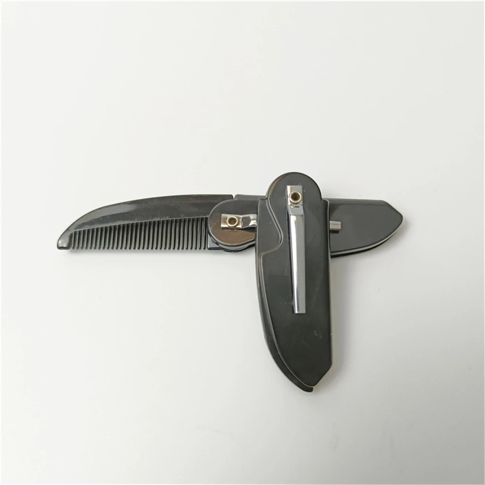 1pcs Portable Beard Comb Pocket Folding Portable Fine Teeth Plastic Travel Commercial Comb Tool For Women Men