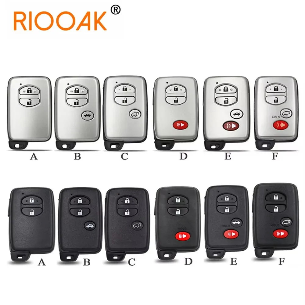 Smart Remote Key Case 2/3/4 Buttons Fob Shell For Toyota Aurion Avalon Landcruiser Camry Highlander RAV4