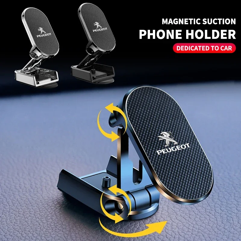 Car Phone Bracket Instrument Panel Folding Rotatable Multifunctional Holder For Peugeot 508 307 308 3008 206 207 208 107 106 205