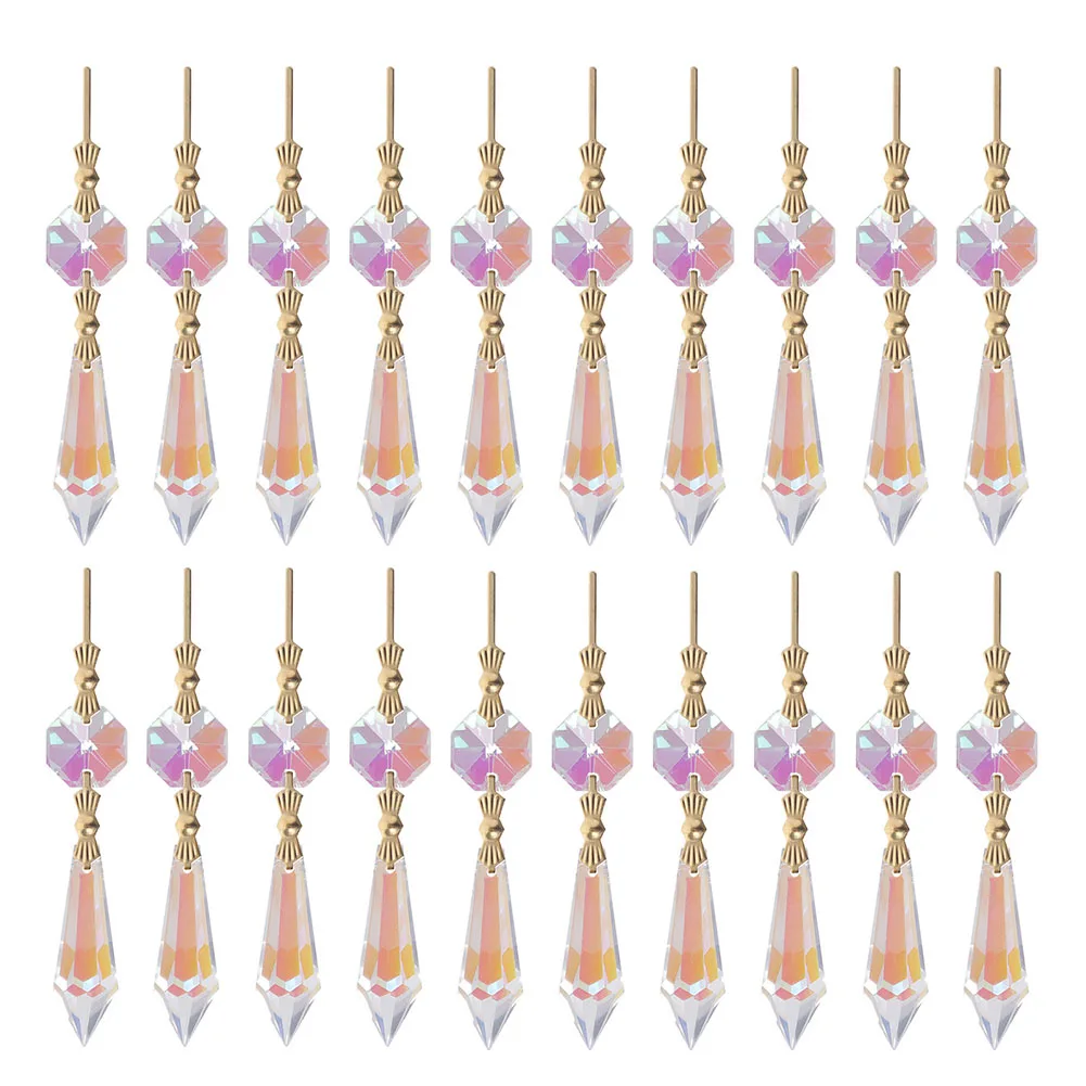 Chandelier Accessories Hanging Prisms Elegant Lighting Gold Butterfly Clips Easy Installation Chandelier Crystals