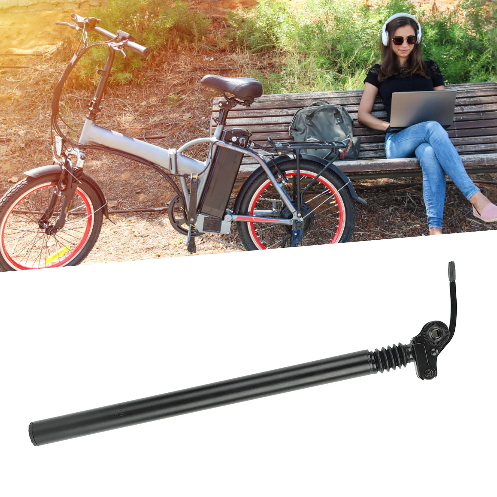 

Electric Bike Suspension Seatpost Design Aluminum Alloy Damping Seatpost Tube Strong Connection Shock Absorber for Gravel