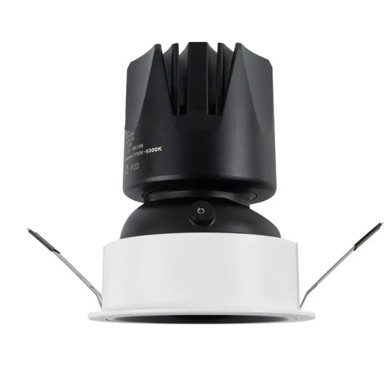 

AUAU-Tuya Zigbee Умный прожектор с затемнением 12 Вт Светодиодный прожектор с антибликовым покрытием и регулируемой яркостью Потолочный светильник с регулируемым углом встраивания