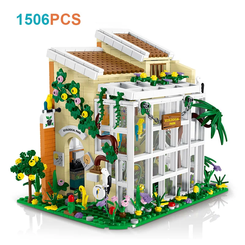 MORK 031063 Ecological Park Street View Compatible with Lego MOC Modular Architecture Building Blocks Bricks Education Toys Gift