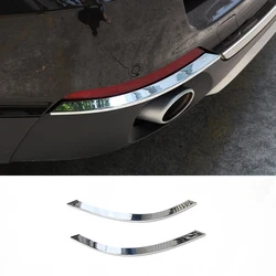 1Pair Silver Car Rear Fog Light Lamp Cover Trim Strip For BMW X5 F15 X6 F16 2014-2018 Car Styling Exterior Accessories