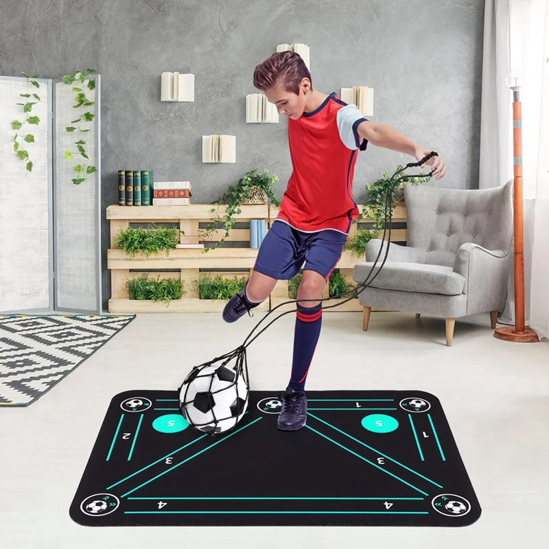 Football Kick Trainer, Soccer Footwork Training Mat, Posture Assistance Non-Slip Football Footstep Trainer Mat