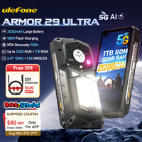 World Premiere Ulefone Armor 29 Ultra 5G AI Rugged Phone Dual Screen Dimensity 9300+21200mAh 120Hz 1TB ROM 64MP, NFC, Android 15