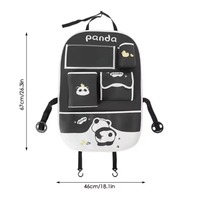 Car Seat Back Storage Bag Children Anti Kick Pad Cartoon Seat Backrest Hanging Organizer Bag – Kid-Friendly Car Essential