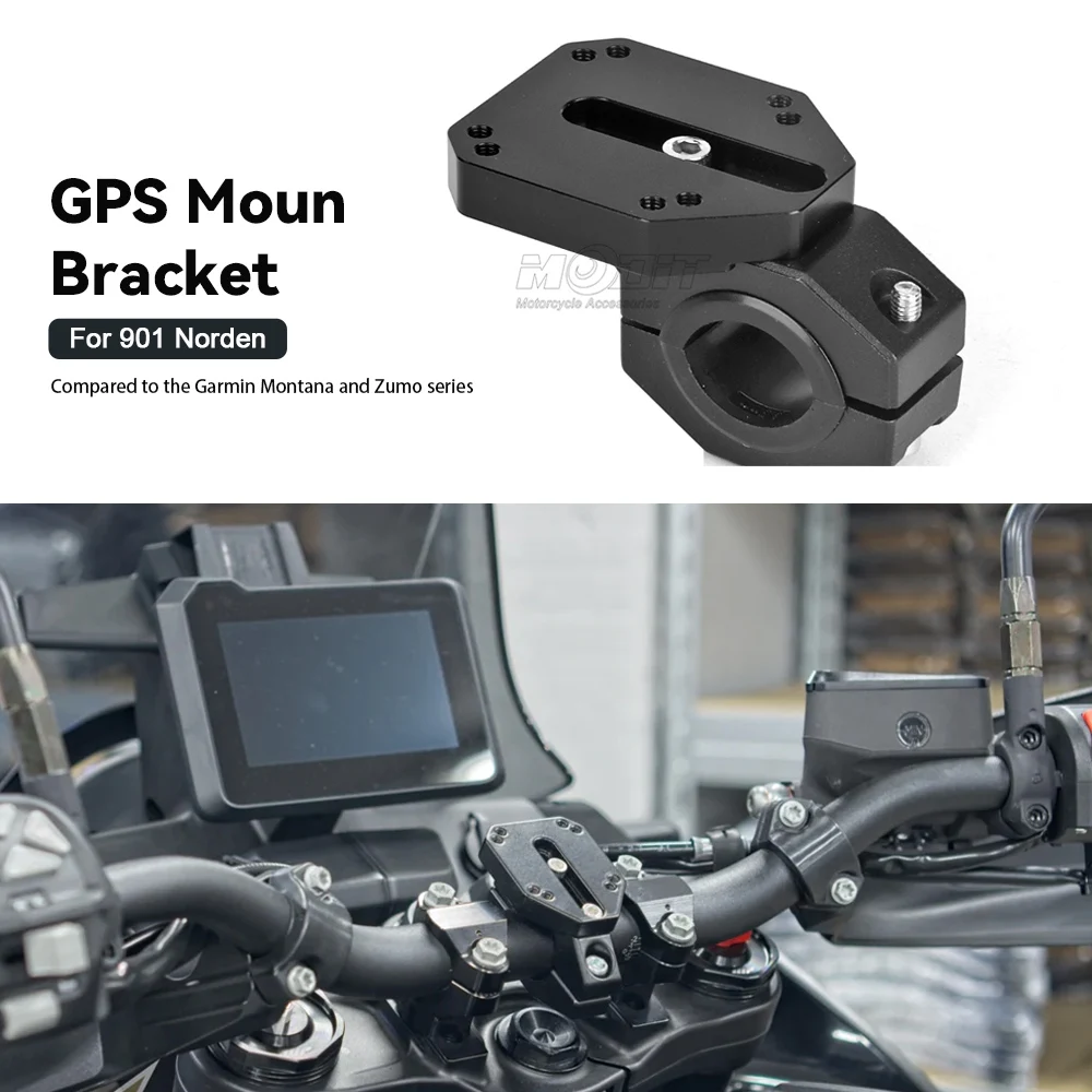 Husqvarna 901 Norden 1290 슈퍼 어드벤처 ADV S R 2021-오토바이 22mm 28mm Garmin GPS 핸들 바 장착 브래킷 네비게이션