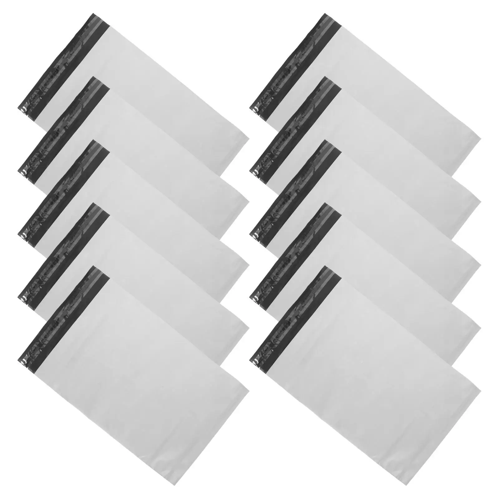 

100 Pcs Waterproof Express Bags Thicken Delivery Product White Packing Eco Friendly Reusable Ideal Shipping Short Long