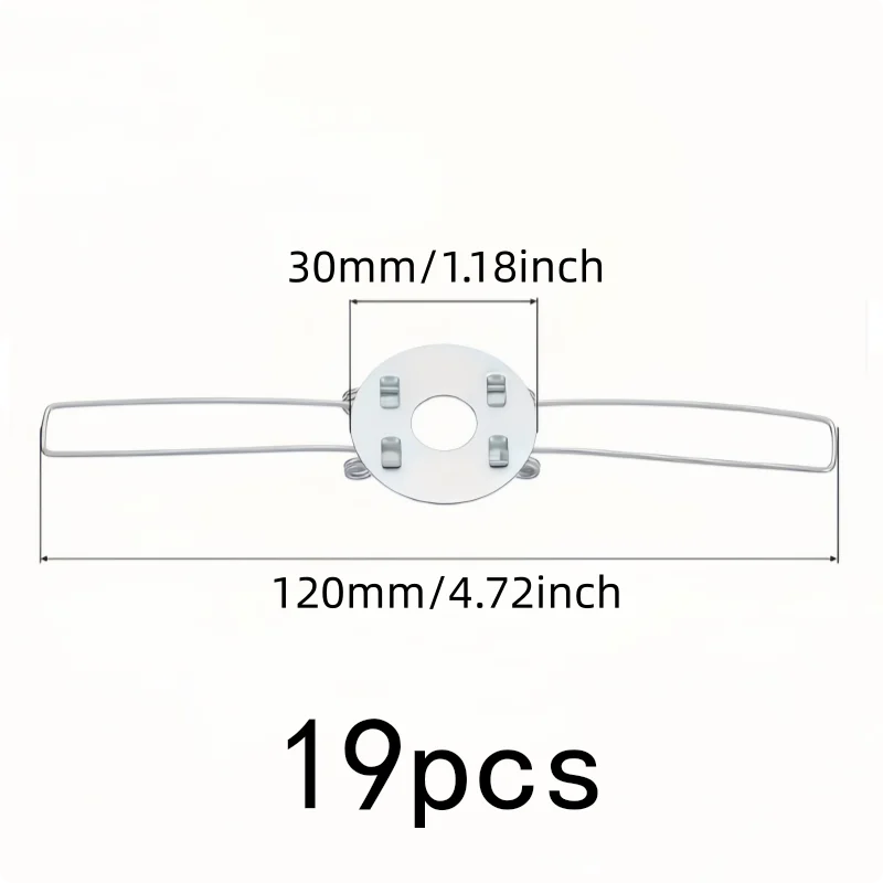 19 pcs 120mm Lampshade Holder Clips, Secure Clamping Force for Lampshade Installation, Multipurpose, Versatile