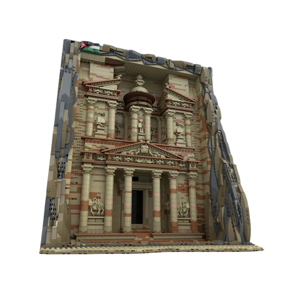 MOC Jordan Ancient City Petras Building Blocks Model Canyon Architecture Bricks Mysterious Ancient City in the Desert Toy Gift