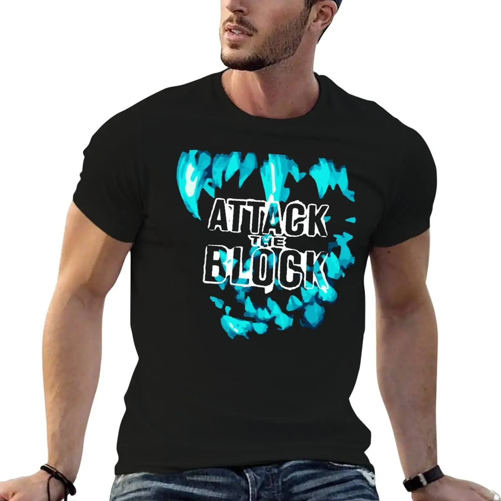 attack the block T-Shirt street wear sports fans mens t shirts casual stylish