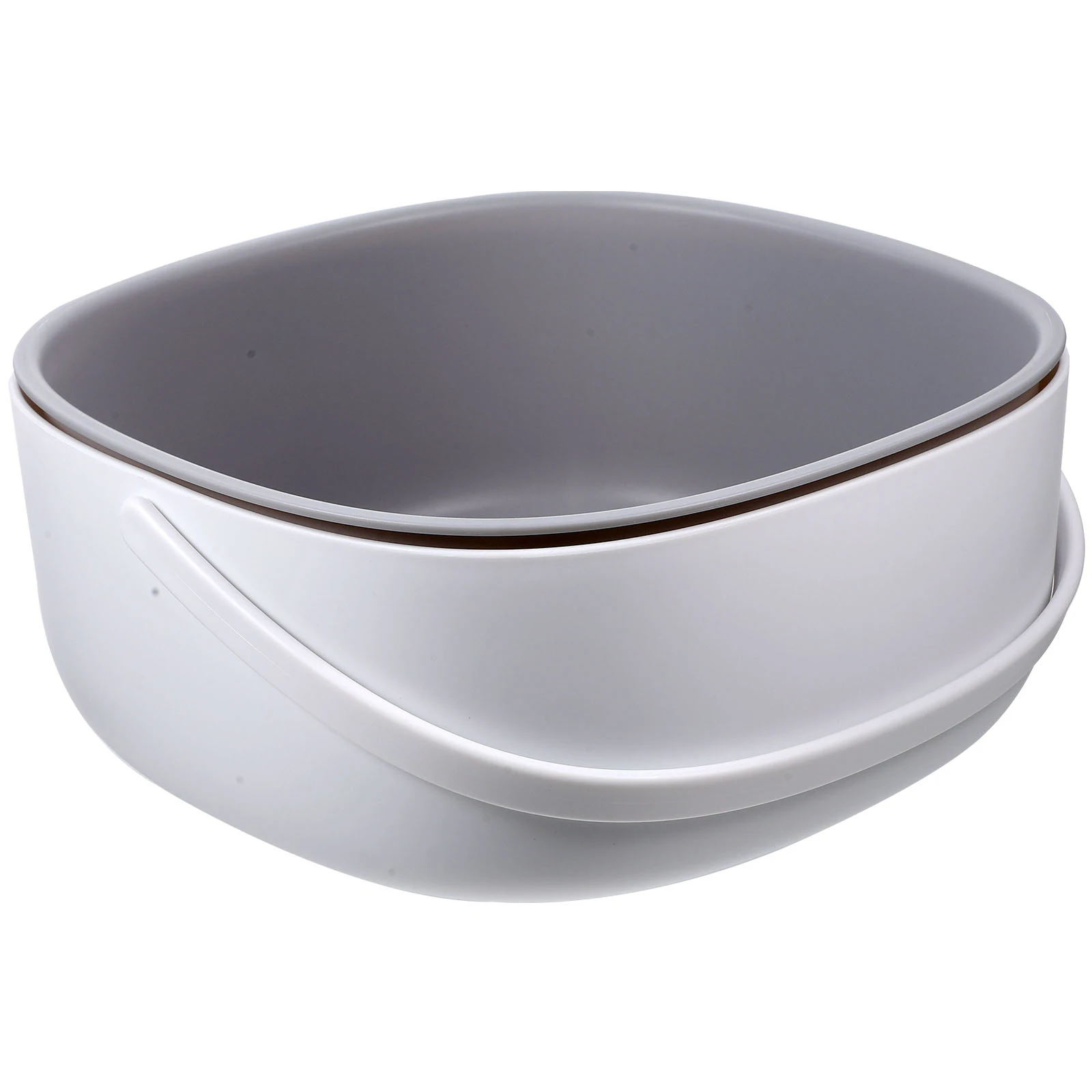 

Double Layer Drain Basket Kitchen Vegetable Fruit Washing Strainer Grey Large Wear Resistant Material Convenient Compact