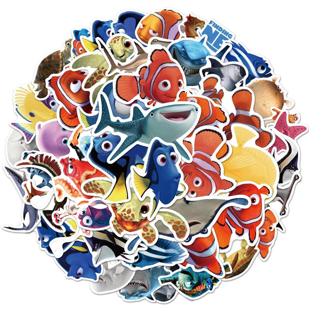 10/30/50pcs Disney Cartoon Movie Finding Nemo Stickers Funny Classic Kids Sticker Toy Stationery Laptop Phone Decals Decoration