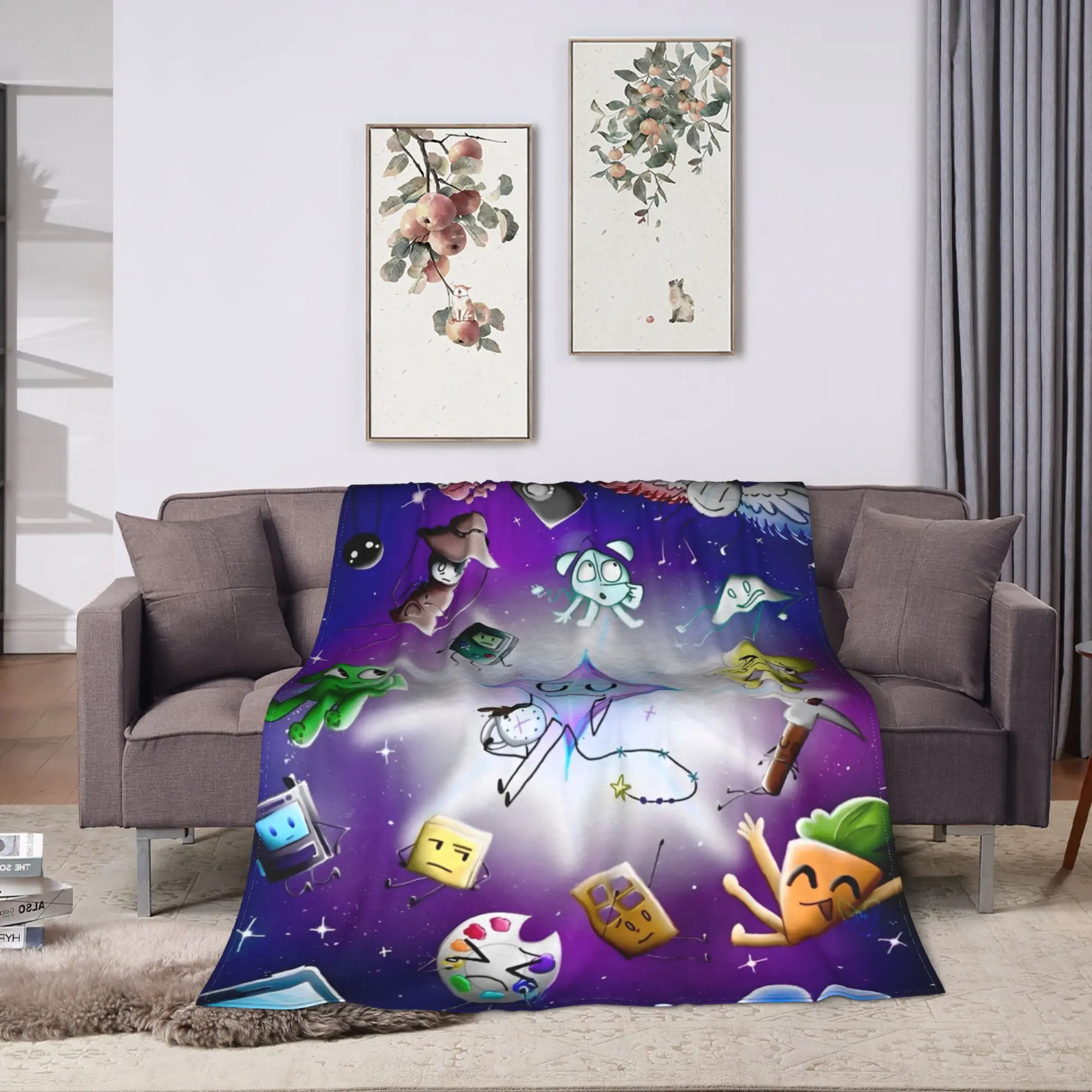 

BFDI Inanimate Insanity All Characters Blanket Bedding Throws For Couch Bed Warm Soft Custom Quality Bedspread Gift Idea 013