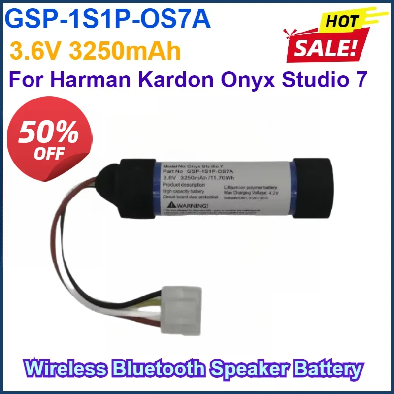 

5PCS NEW 3.6V 3250mAh New Wireless Bluetooth Speaker GSP-1S1P-OS7A Replacement Battery For Harman Kardon Onyx Studio 7 Battery