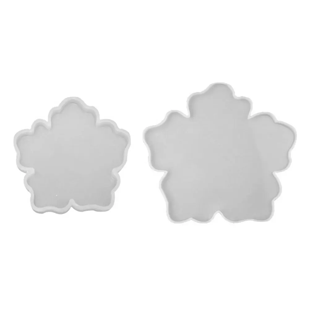 2pcs Silicone Flower Epoxy Mold for DIY Coasters & Cups – High Quality, Easy Clean, Compact Craft Supply