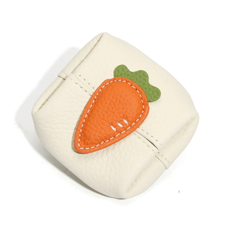 

Genuine Leather Coin Pouch Change Holder, Women's Mini Snap Pocket Wallet Organizer for Coins, Earphones,Jewelry & Gift