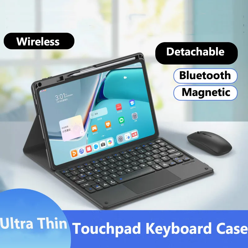 Imagem -01 - Capa de Teclado Trackpad com Mouse Xiaomi Poco Pad Redmi Pad Pro 12.1 se 11 2023 10.61 12.4 11 capa de teclado trackpad com mouse xiaomi poco pad redmi pad pro 121 se 11 2023 1061 124 11 01