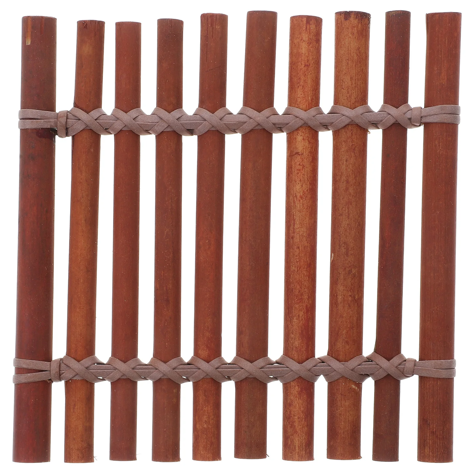 

Bamboo Raft Props Micro Landscape Photography Brown Mini Fence Crafts Pan Pipes Mini Pine Trees Cardboard Tubes