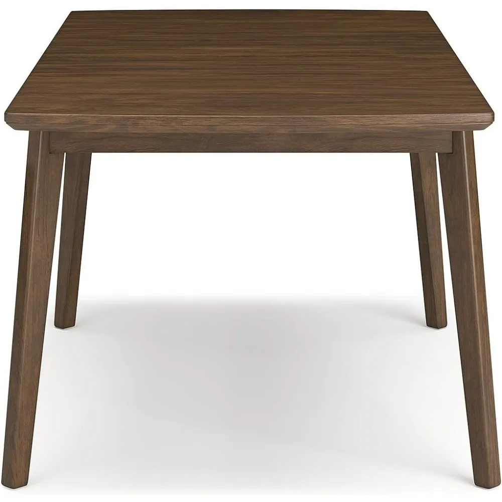 طاولة طعام مستطيلة باللون البني التقليدي من أشلي لينكوت مع وصلة تخزين ذاتية لـ 6 ضيوف