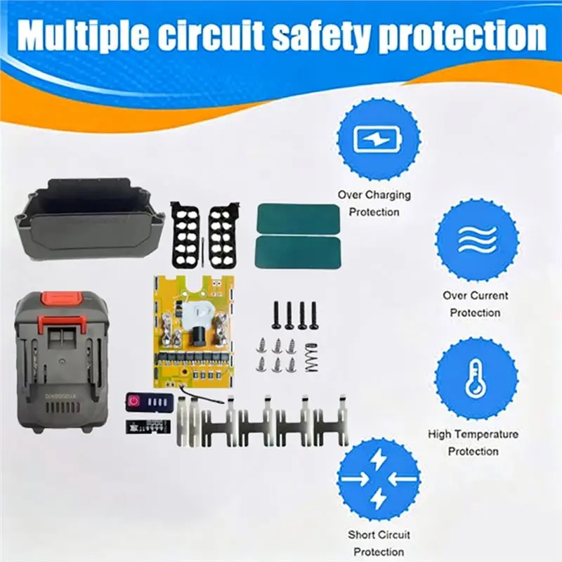 [NEW A09R!】 High-Current Triple-Protection Board For Power Tools 10Core 18650 Battery Storage Box Case With 8MOS 4Alloy 1