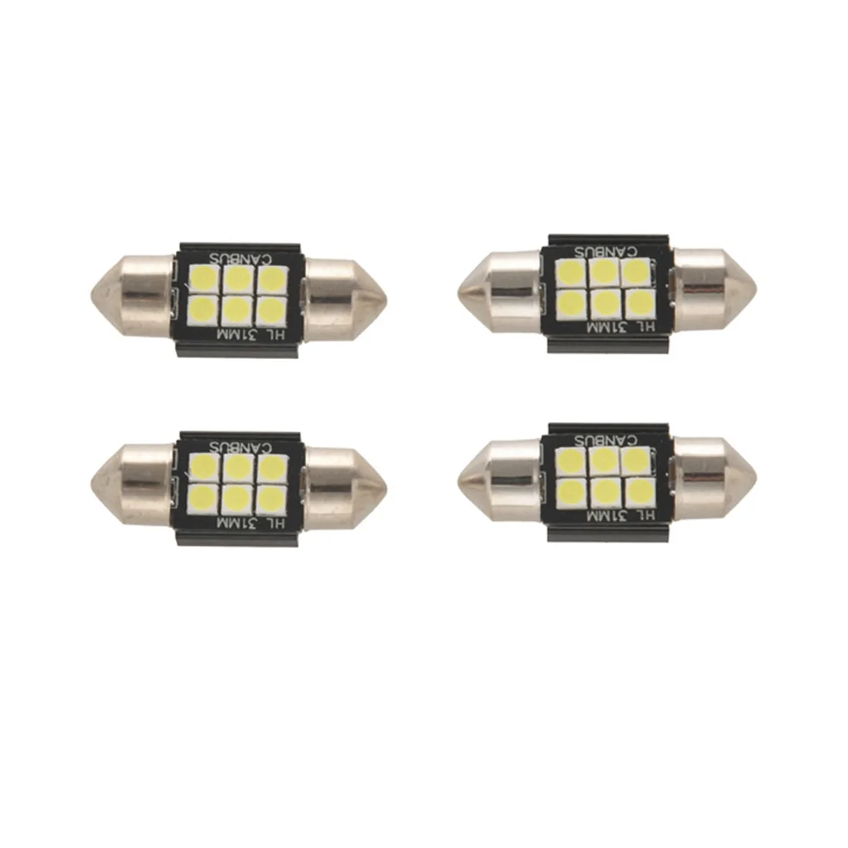 400 Lumens LED Bulbs for Interior Car Lights License Plate Dome Map Door Courtesy 31Mm Festoon De3175 6428 Xenon White