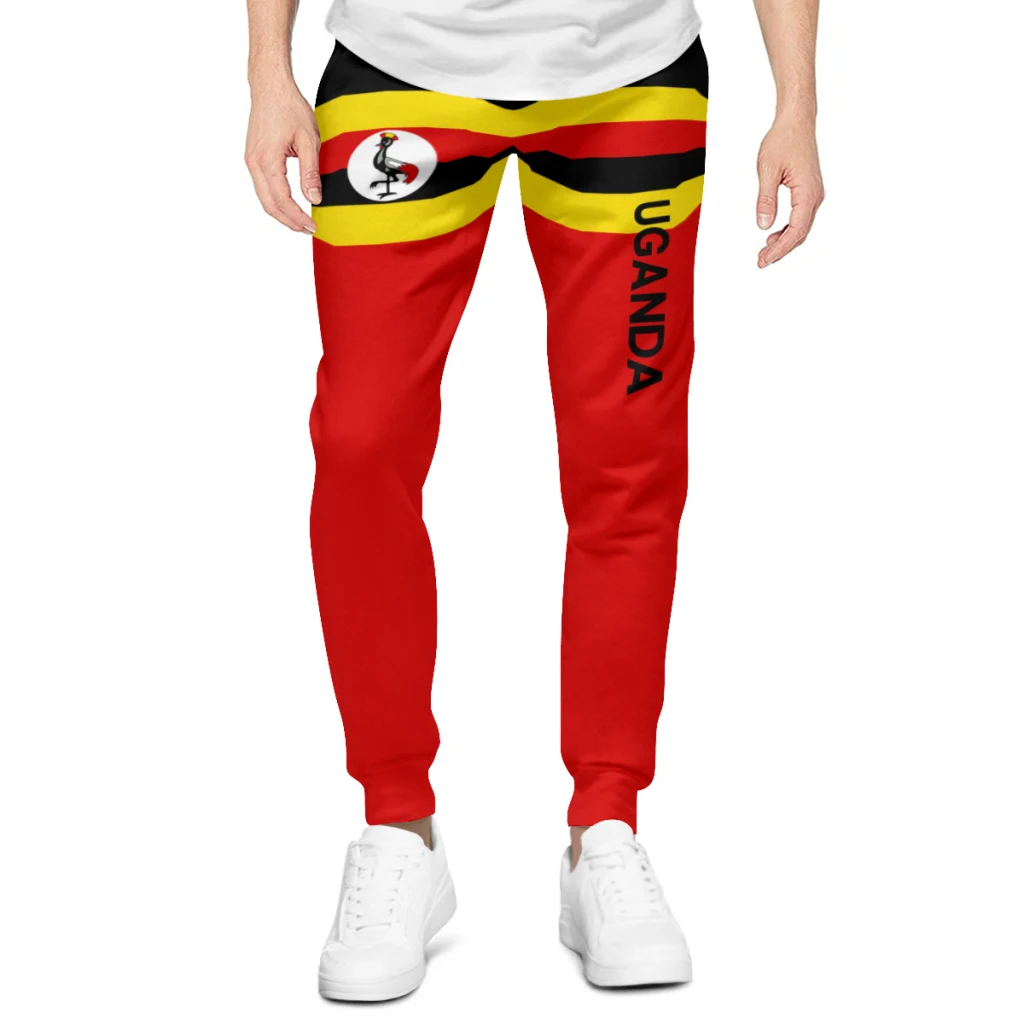 Mens Sweatpants Uganda Flag Pants with Pockets Joggers Soccer Football Multifunction Sports Sweat With Drawstring