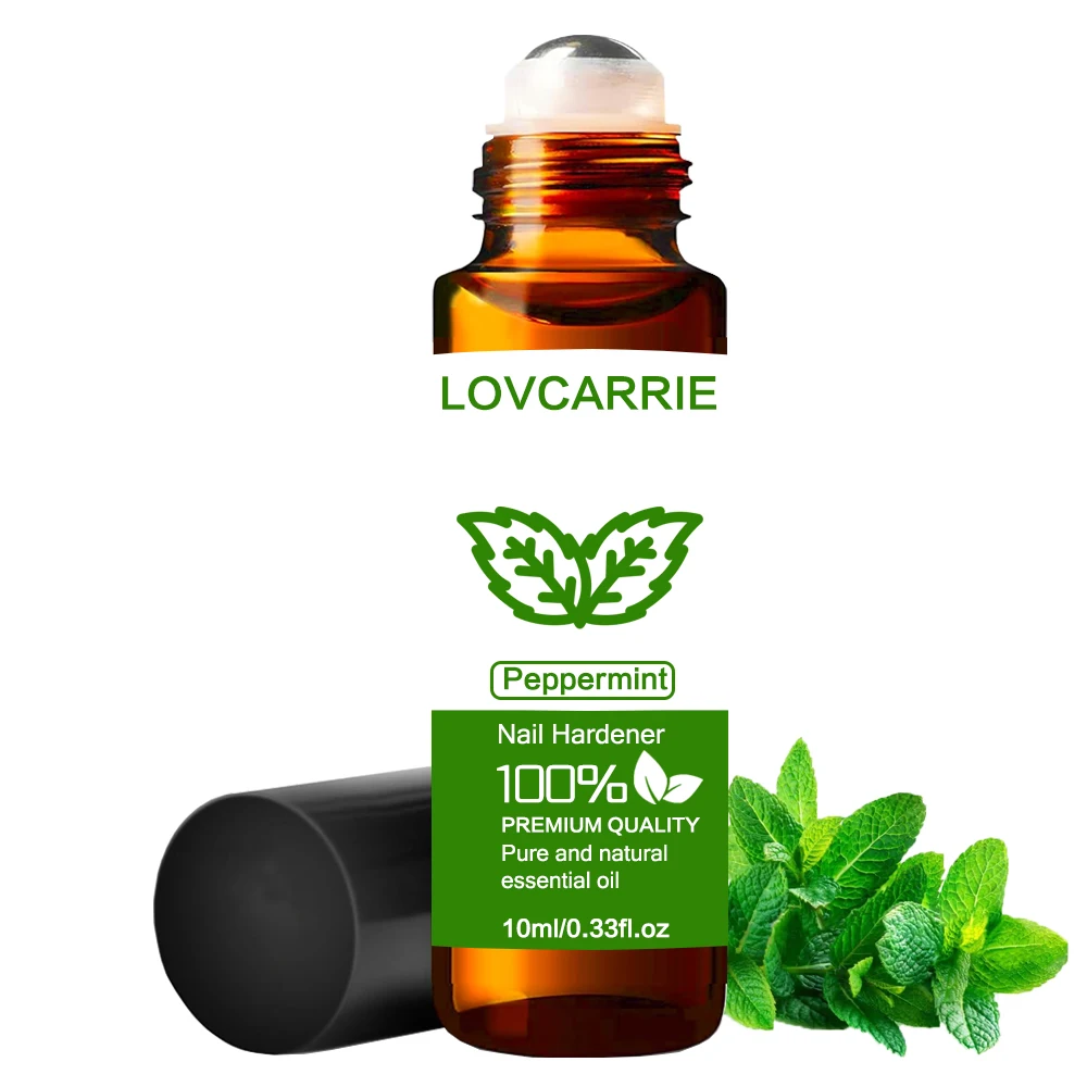 Lovcarrie น้ำมัน Essential มินท์ม้วนบนหนังกำพร้าธรรมชาติบริสุทธิ์10มล. ที่แข็งแกร่งรักษาเล็บของเหลวรักษาเล็บให้แข็งแรงดูแลให้แข็งแรง