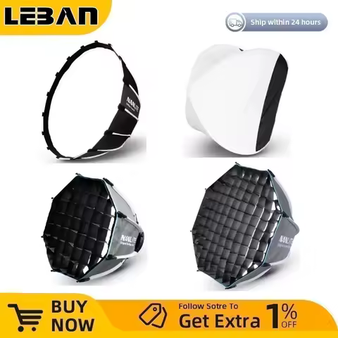 Nanlite 40cm 60cm Octagonal Softbox Custom FM Mount for Forza 60/300 Series Photography Light Accessories Optional Eggcrate Grid