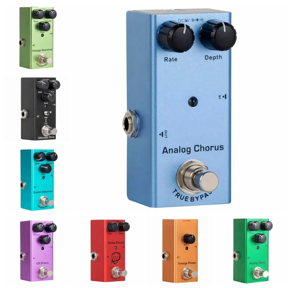 Analog Chorus Electric Guitar Effects Digital Delay Overdrive Multi Effects Pedal Crunch Distortion Vintage Concert