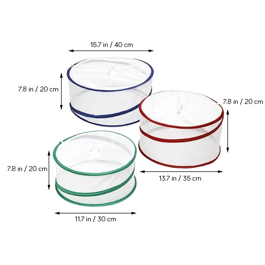 

3pcs Foldable Food Cover For Fruit Vegetable Dish Portable Kitchen Food Cover Collapsible Design Home Kitchen Supplies