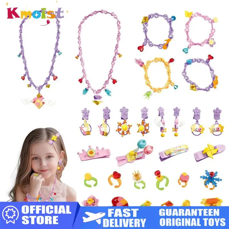 

6/23/30 шт., ювелирные изделия принцессы с героями мультфильмов, игрушки «сделай сам», аксессуары для девочек, игрушки, ожерелья, браслеты, заколки для волос, ролевые игры для девочек, игрушки для макияжа