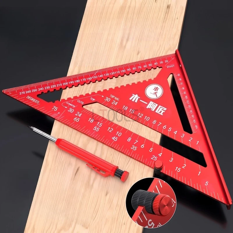 

Aluminum Alloy Woodworking Triangle Ruler Multi Functional Small Precision Angle Ruler Convenient Positioning Measurement Tools