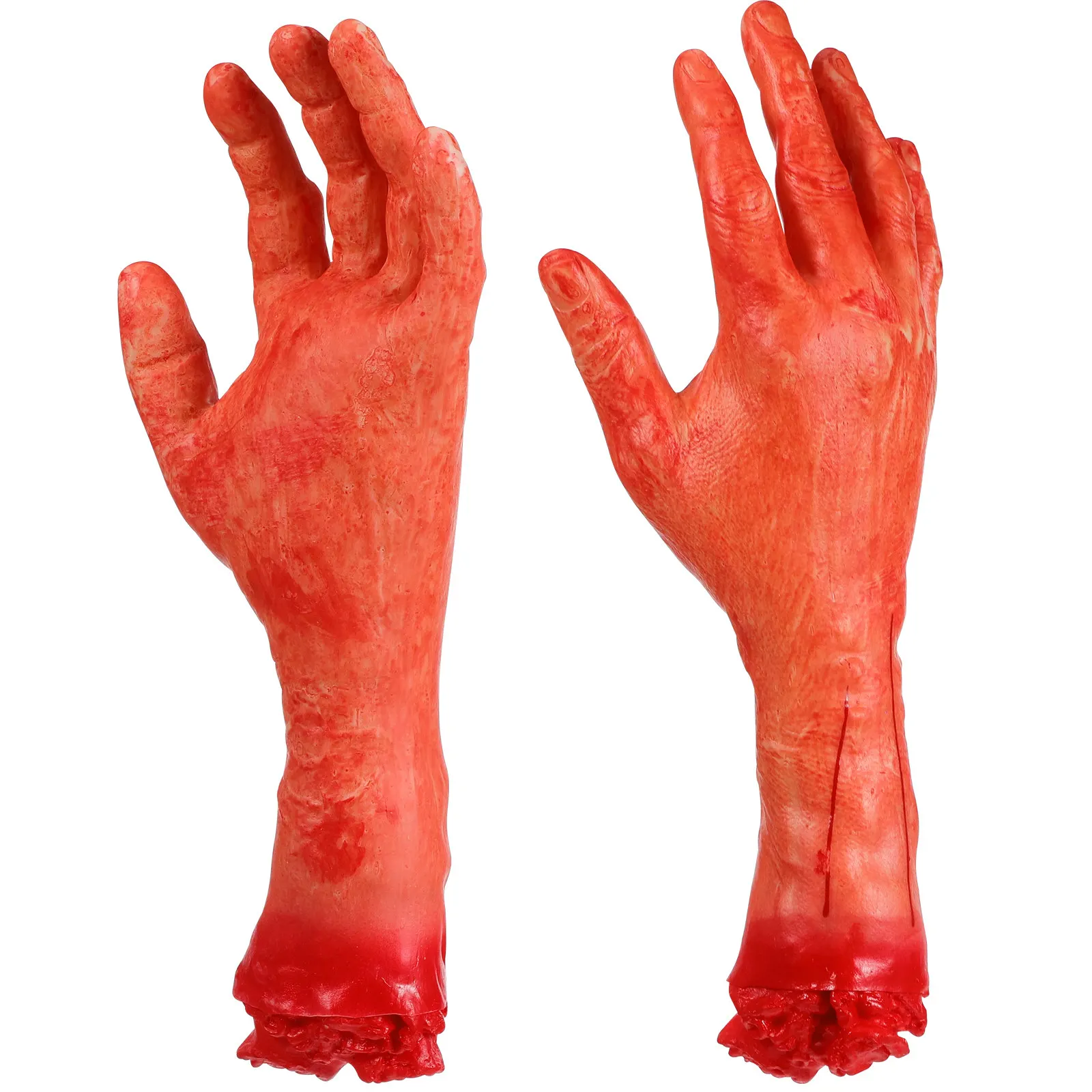 

2Pcs Realistic Severed Hands Halloween Gadgets Made of Skin-Touch Rubber for Spooky Decorations Dressing Events