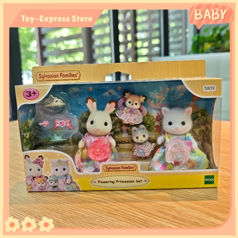 Sylvanian Families Blind Bag Calico Critters Ragazze Giocattoli per bambini Bambola anime in miniatura Giocattoli per bambini Regalo Set di principesse fiorite