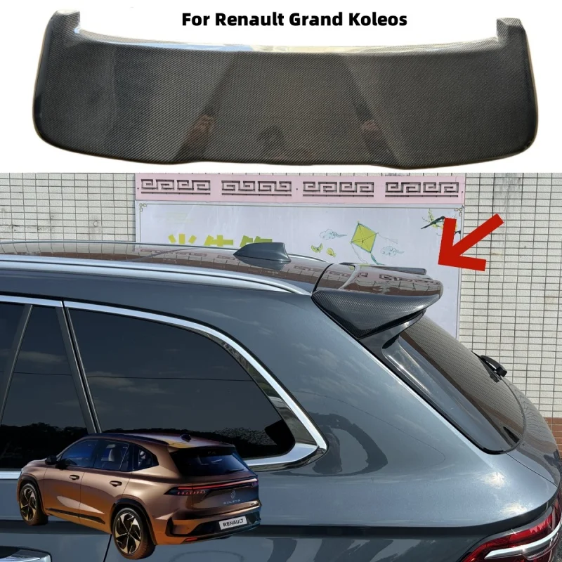 

Для Renault Grand Koleos 2024+ Bodykit Стайлинг автомобиля FRP углеродное волокно задний спойлер крыло хвост крышка багажника авто украшение