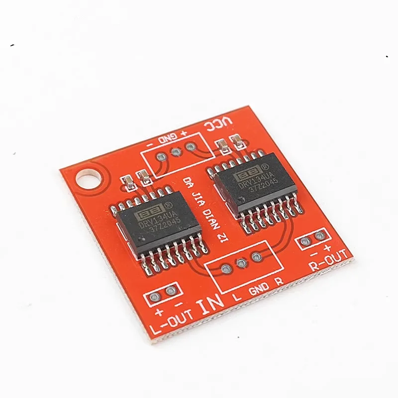 

The DRV134 Unbalanced to Balanced Board Module Can Be Matched with a Differential Input Power Amplifier for Dual Power Supply