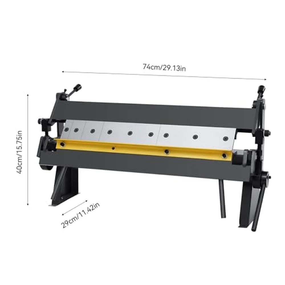 1 24'' Pan & Box Brake 0 135° Bending Angle Sheet Metal Bender Folder Former Capable of Handling 20 Gauge Low Carbon