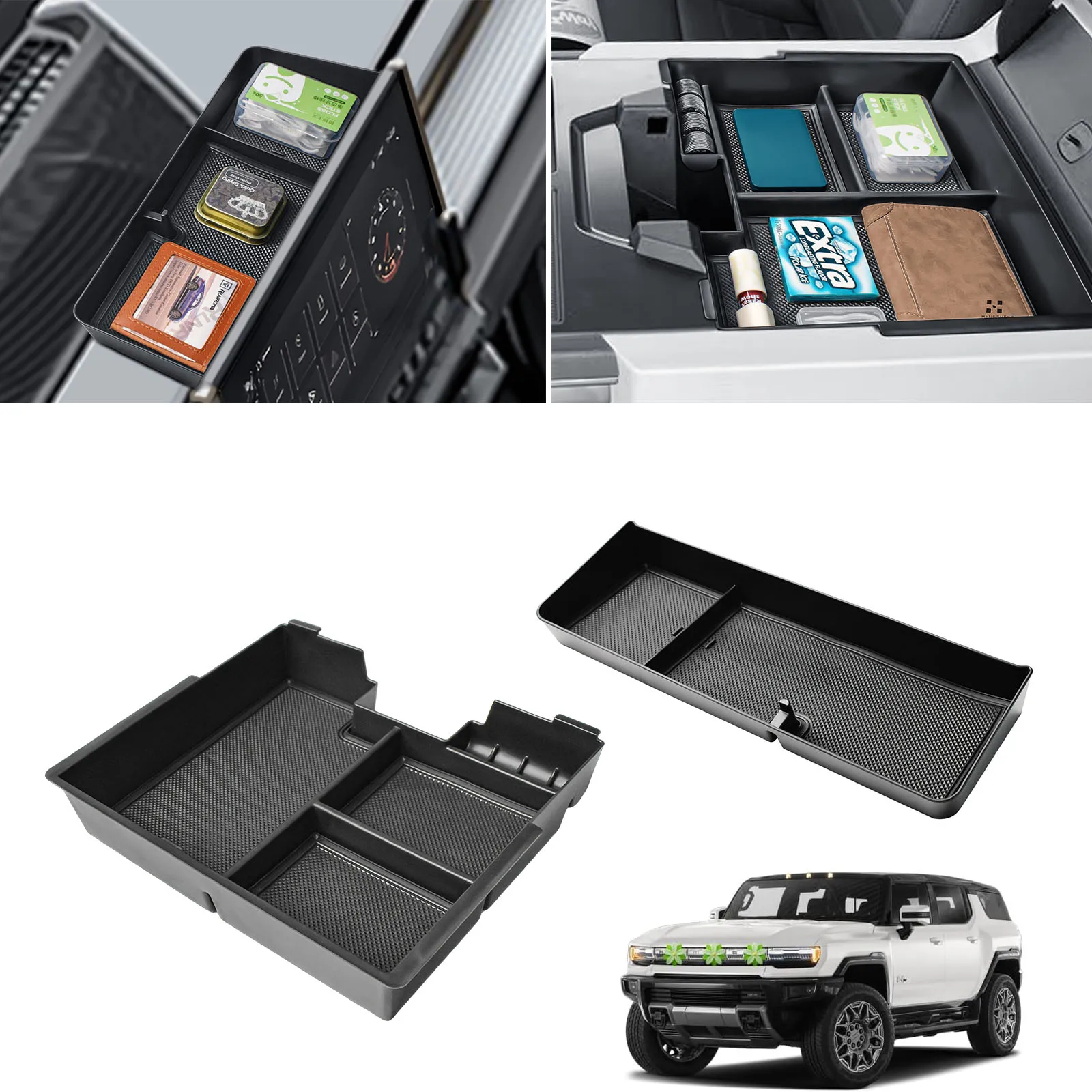 

Органайзер на приборной панели центральной консоли для 2022 2023 2024 2025 GMC Hummer EV, подлокотник, ящик для хранения, лоток для внутреннего хранения аксессуаров