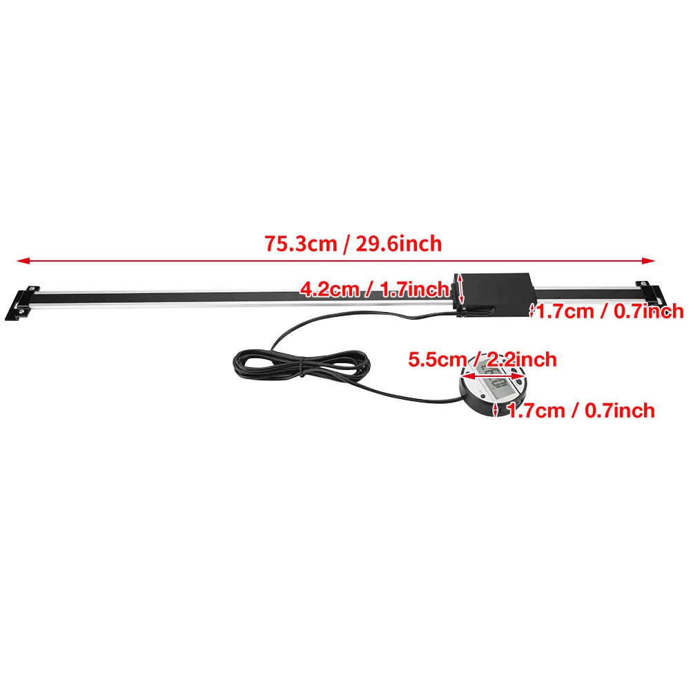 Kit di lettura LCD con scala lineare digitale accurata da 0-600mm per fresatrici torni lettura, scaleq, digitale, lettura, Kit, telecomando,