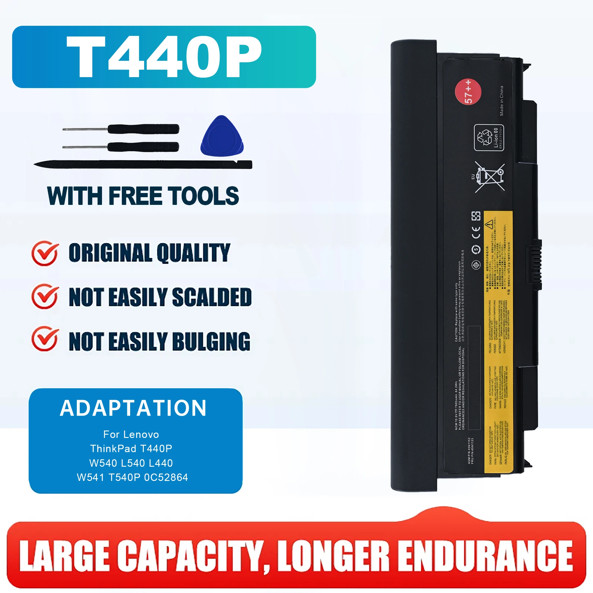 T440P 9Cells Laptop Battery for Lenovo ThinkPad T440P T540P W540 L440 L540 45N1152 45N1153 45N1149 45N1145 45N115245N1160 57++