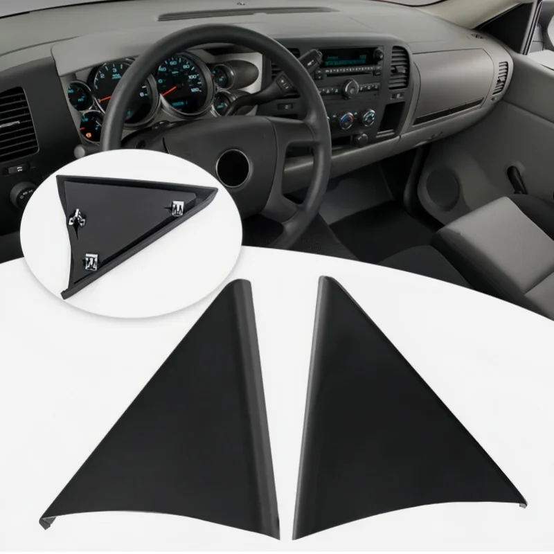 Front Door Upper Trim Panel Triangle Cover For 2007-2013 Chevrolet Chevy Avalanche Silverado Suburban Tahoe 25857289 25857294